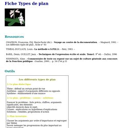 Fiche Types de plans