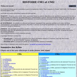 fiches CM2 HISTOIRE
