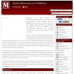 Fiches d'Exercices d'Addition