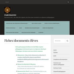 Fiches/documents élèves – paminadoc