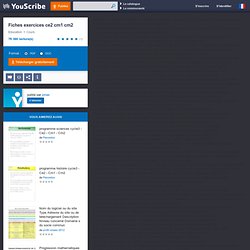 Fiches exercices ce2 cm1 cm2 - a