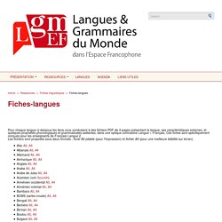 Langues et grammaires en (Ile-de-)France