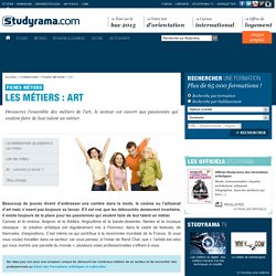 Fiches Métiers : Art - Studyrama.com
