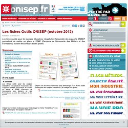 Les fiches Outils ONISEP (rentrée 2011)