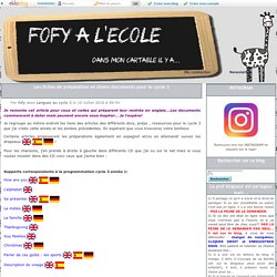 Les fiches de préparation et divers documents pour le cycle 3 -
