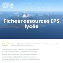 Fiches ressources EPS lycée – EPS