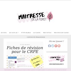 Fiches de révision pour le CRPE