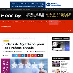 Fiches de Synthèse pour les Professionnels - MOOC Dys