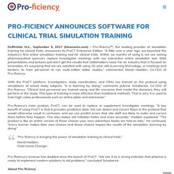 Simulation Training for Clinical Trails- Pro-ficiency