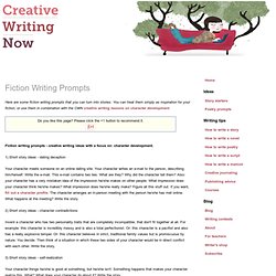 Fiction Writing Prompts and Short Story Ideas