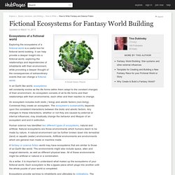 Fictional Ecosystems for Fantasy World Building