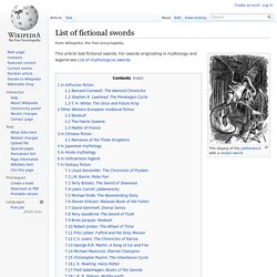 List of fictional swords