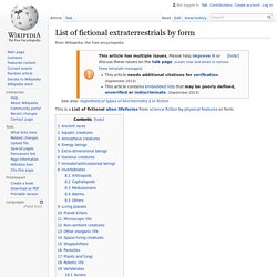 List of fictional extraterrestrials by form