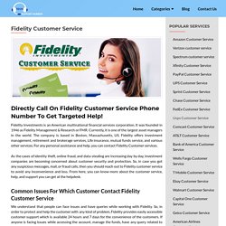 Fidelity Customer Service - Tech Supports Number