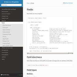 Fields — Odoo new API guideline 0.1 documentation