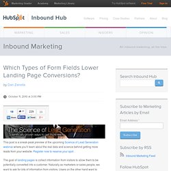 Which Types of Form Fields Lower Landing Page Conversions?