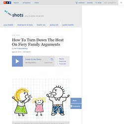 How To Turn Down The Heat On Fiery Family Arguments : Shots - Health News
