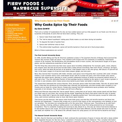 Fiery Foods and Barbecue SuperSite - Why Cooks Spice Up Their Foods