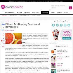 Fifteen Fat-Burning Foods and Beverages - DivineCaroline - StumbleUpon