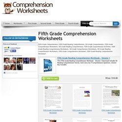 Fifth Grade Comprehension Worksheets
