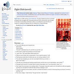 Fight Club (novel) Wikiquote