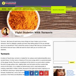 Fight Diabetes With Turmeric