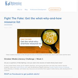 Fight The Fake: Get the what-why-and-how resource list
