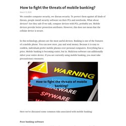 How to fight the threats of mobile banking?