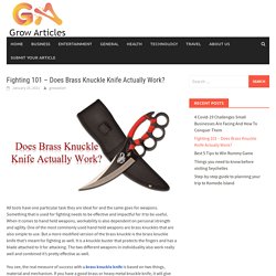 Fighting 101 - Does Brass Knuckle Knife Actually Work? - Grow Articles