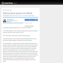 Fighting Back Against the NDAA - Los Angeles LA