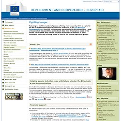 Fighting hunger - EU External cooperation programmes