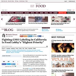 Michele Simon: Fighting GMO Labeling in California Is Food Lobby's "Highest Priority"
