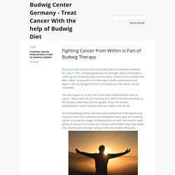 Fighting Cancer from Within is Part of Budwig Therapy