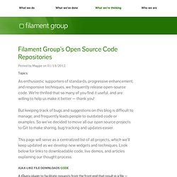 Filament Group’s Open Source Code Repositories