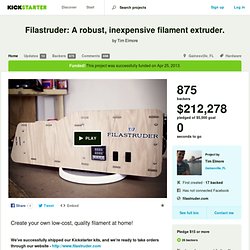 Filastruder: A robust, inexpensive filament extruder. by Tim Elmore