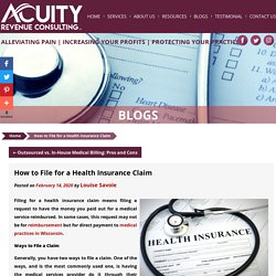 How to File for a Health Insurance Claim