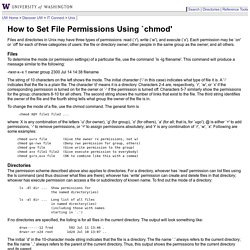 How to Set File Permissions Using `chmod'