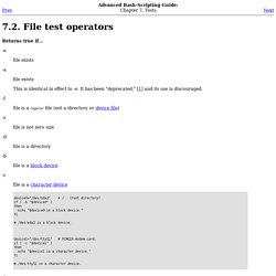 File test operators