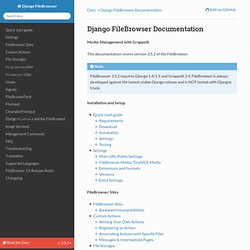 Django FileBrowser Documentation — Django FileBrowser 3.5.2 documentation