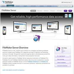Database Management System and Server Software – FileMaker Server
