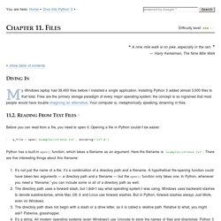 Files - Dive Into Python 3