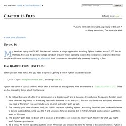 Files - Dive Into Python 3