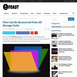Files Can Be Recovered from All Storage Units