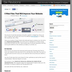 5 Web Files That Will Improve Your Website