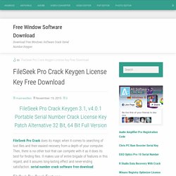 Fileseek serial key