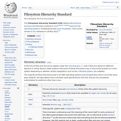 (FHS) Filesystem Hierarchy Standard