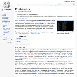 Unix directory structure