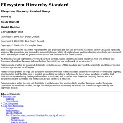 Filesystem Hierarchy Standard