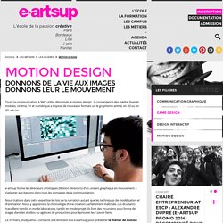 La filière Motion design à e-artsup, l'école de la passion créative