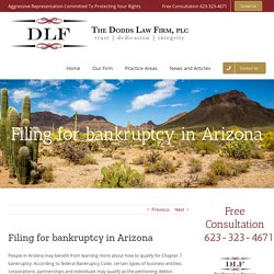 Filing for bankruptcy in Arizona